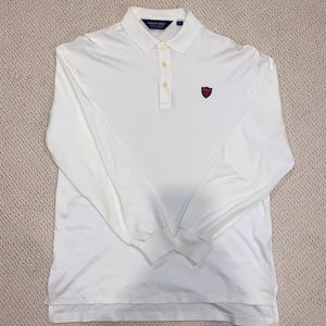 POLO GOLF Long Sleeve Polo (White, M)